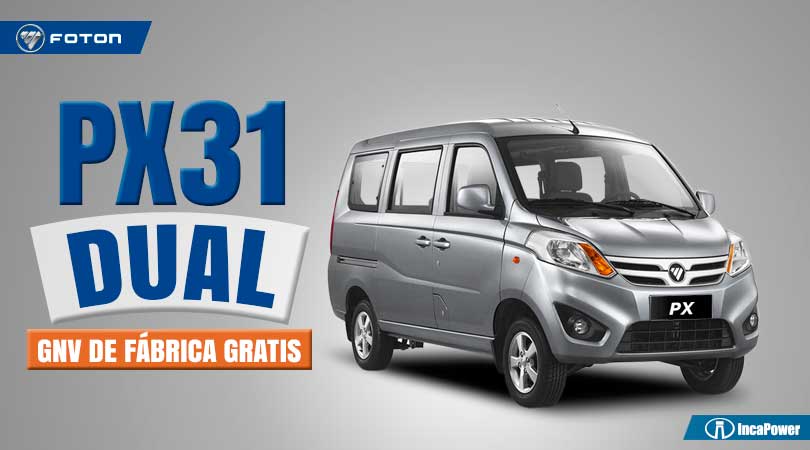 Minivan para negocio - FOTON - Dual (gasolina y GNV de fábrica gratis)